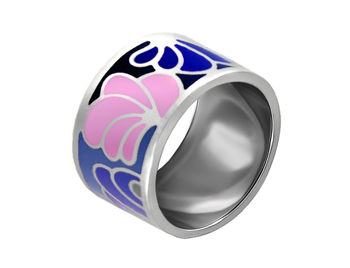 Кольцо с эмалью бабочка -  купить в интернет-магазине Белый Барс - фото