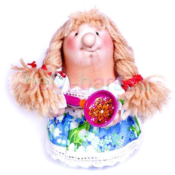 Кукла Девочка с косичками капроновая -  купить в интернет-магазине Белый Барс - фото