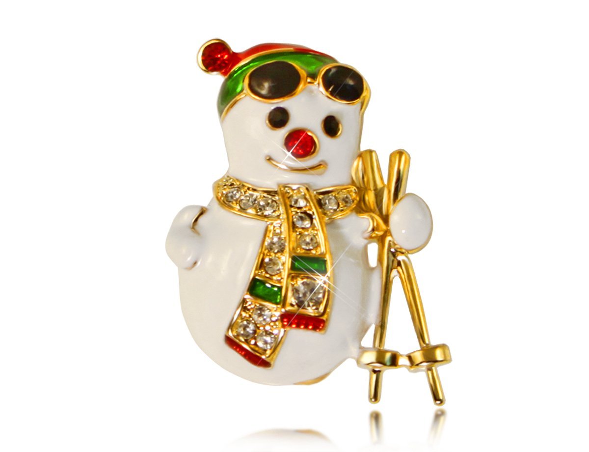 Брошь снеговик -  купить в интернет-магазине Белый Барс - фото