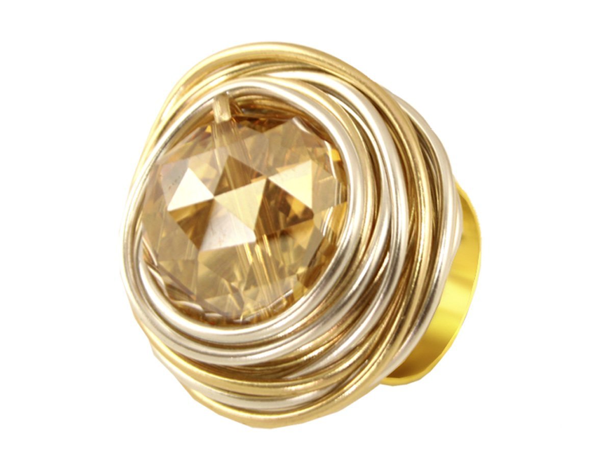 Желтое кольцо Beauty -  купить в интернет-магазине Белый Барс - фото