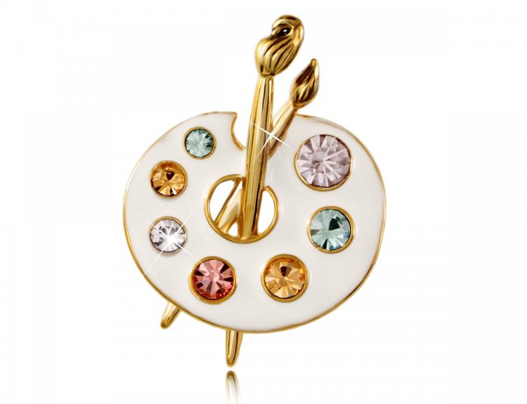 Брошь Палитра художника купить в интернет магазине в Москве