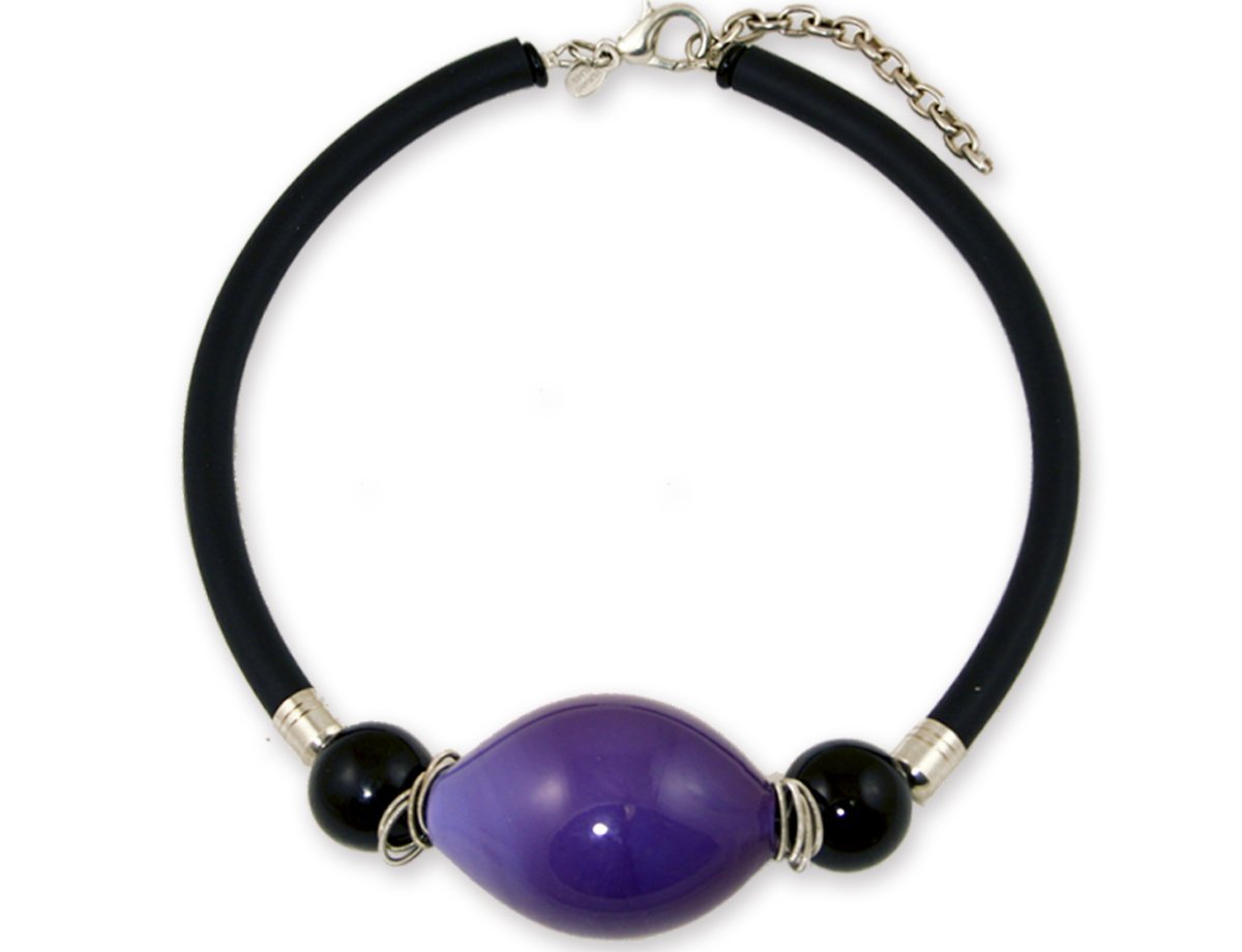 Колье ожерелье из муранского стекла Violet -  купить в интернет-магазине Белый Барс - фото