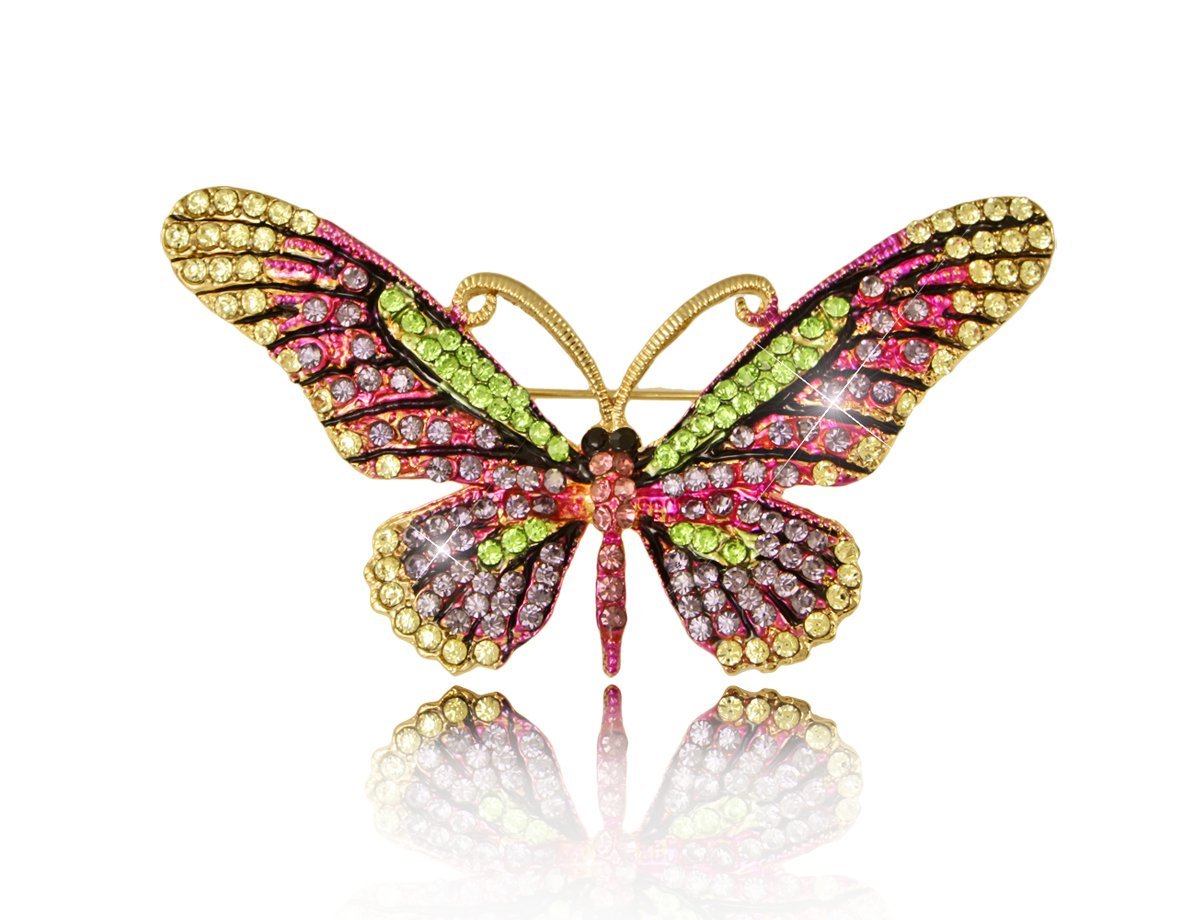 Украшение бабочка с кристаллами -  купить в интернет-магазине Белый Барс - фото