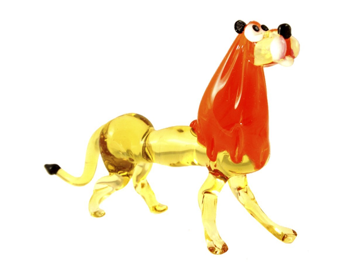 Лев фигурка из цветного стекла -  купить в интернет-магазине Белый Барс - фото