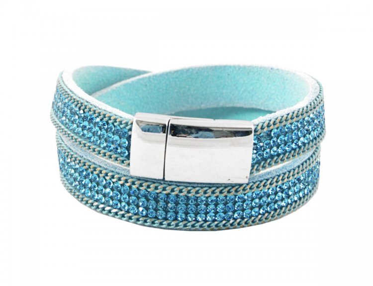 Голубой женский браслет