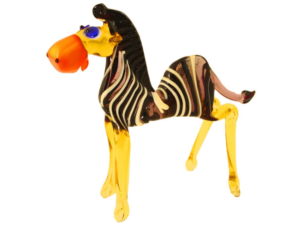Зебра фигурка из цветного стекла -  купить в интернет-магазине Белый Барс - фото