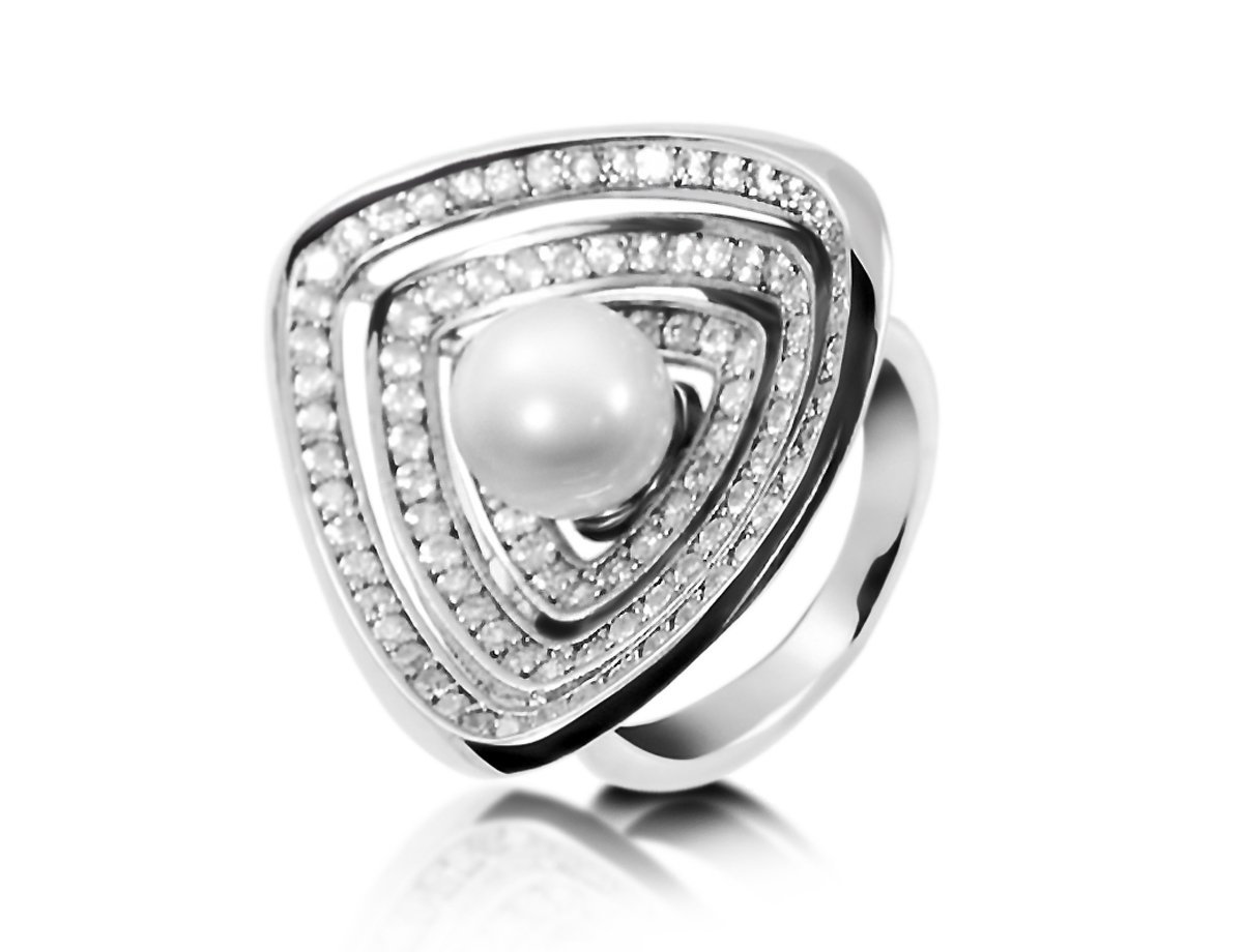 Кольцо Swarovski кристаллы -  купить в интернет-магазине Белый Барс - фото