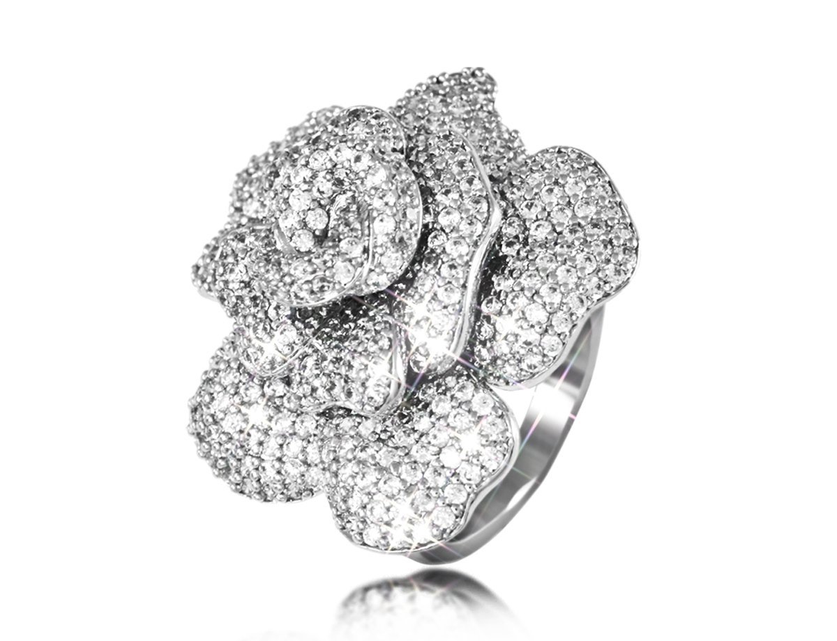 Кольцо в форме цветка -  купить в интернет-магазине Белый Барс - фото