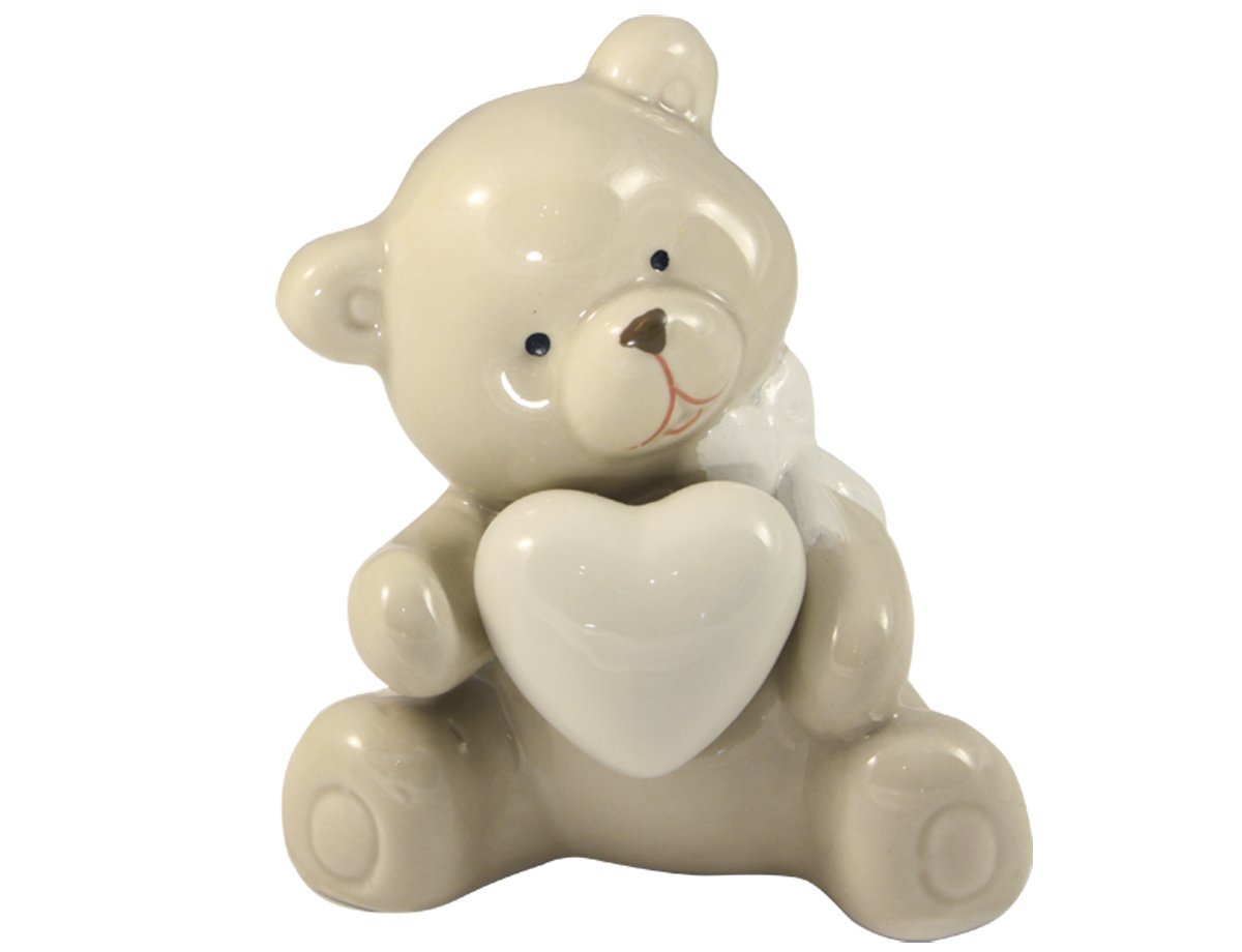 Мишка с сердечком  фигурка из керамики -  купить в интернет-магазине Белый Барс - фото