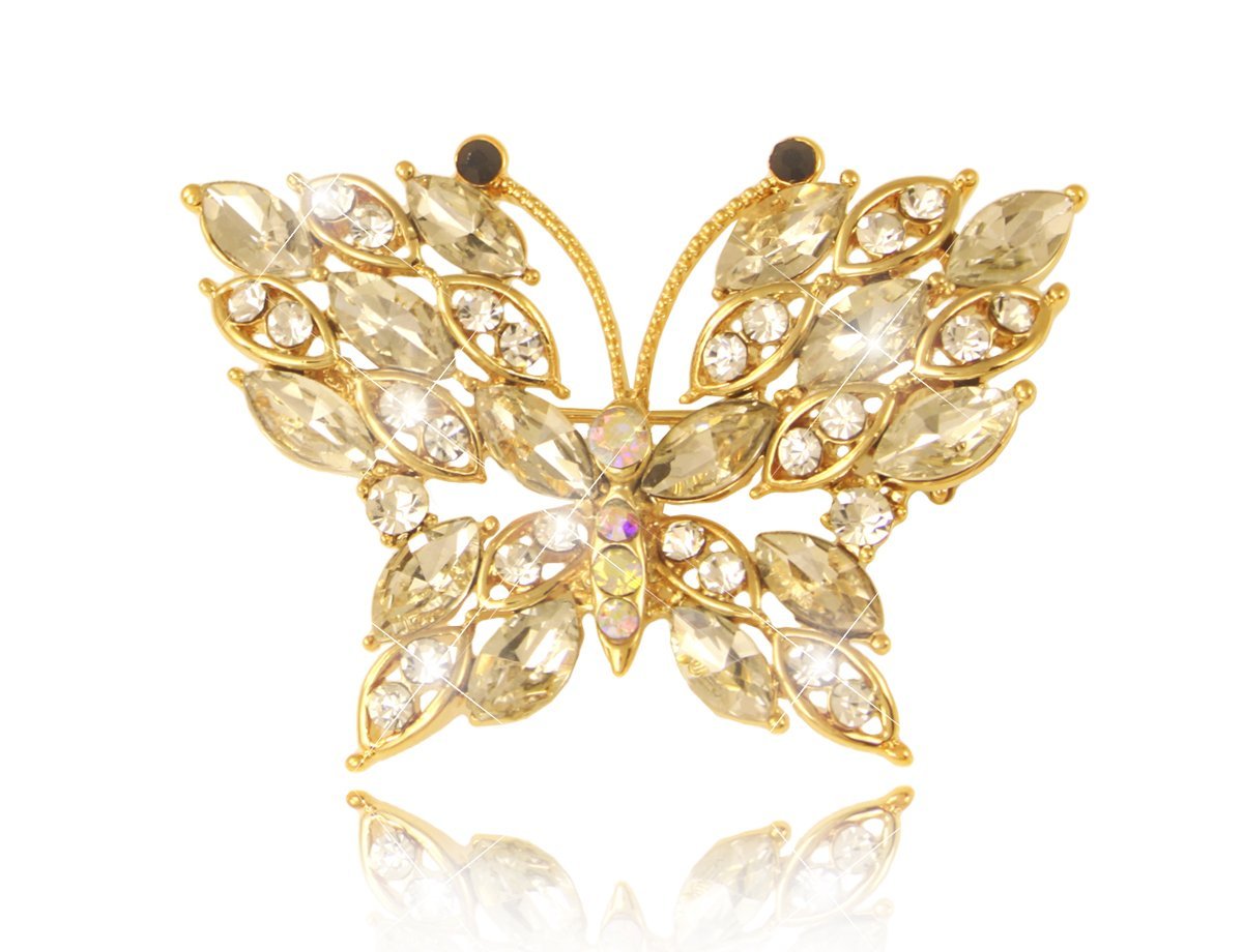 Брошь бабочка Gold -  купить в интернет-магазине Белый Барс - фото
