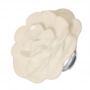 Белое кольцо цветок Murano