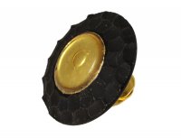 Кольцо Черное с золотом Murano