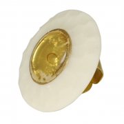 Кольцо Белое с золотом Murano