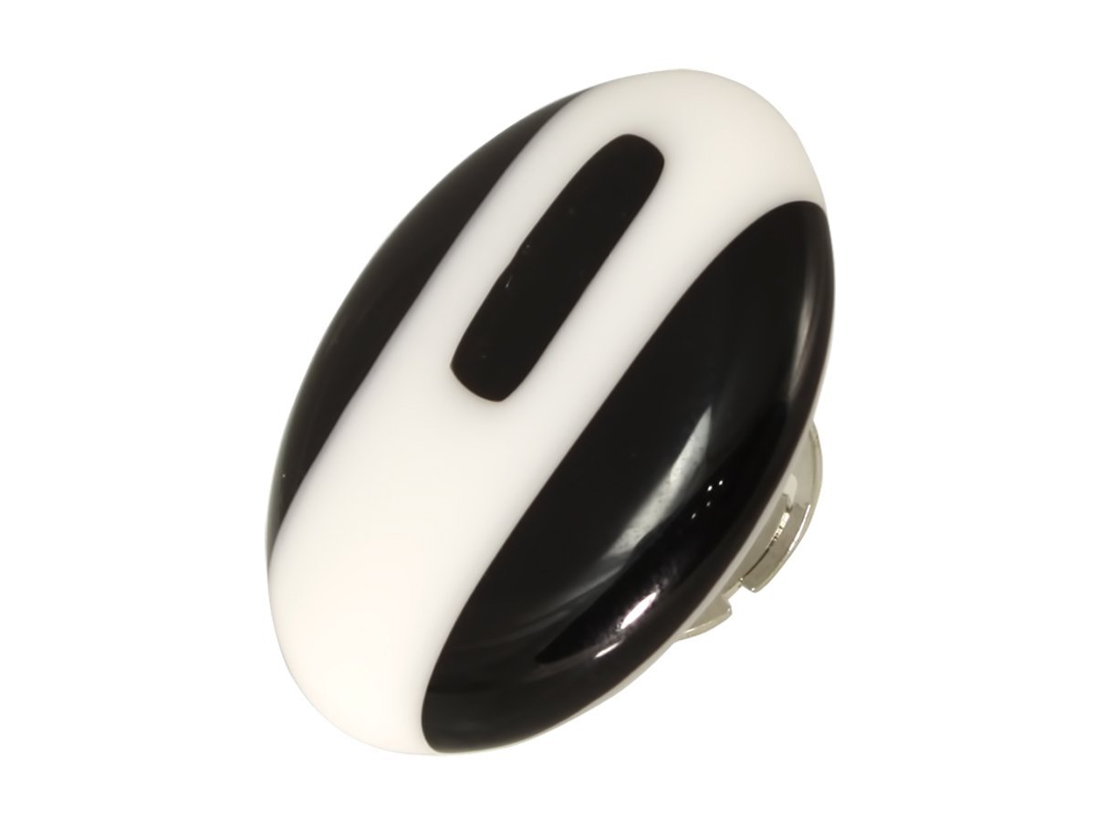 Кольцо Белое с черным Murano -  купить в интернет-магазине Белый Барс - фото