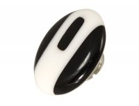 Кольцо Белое с черным Murano