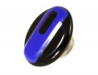 Кольцо Черное с синим Murano