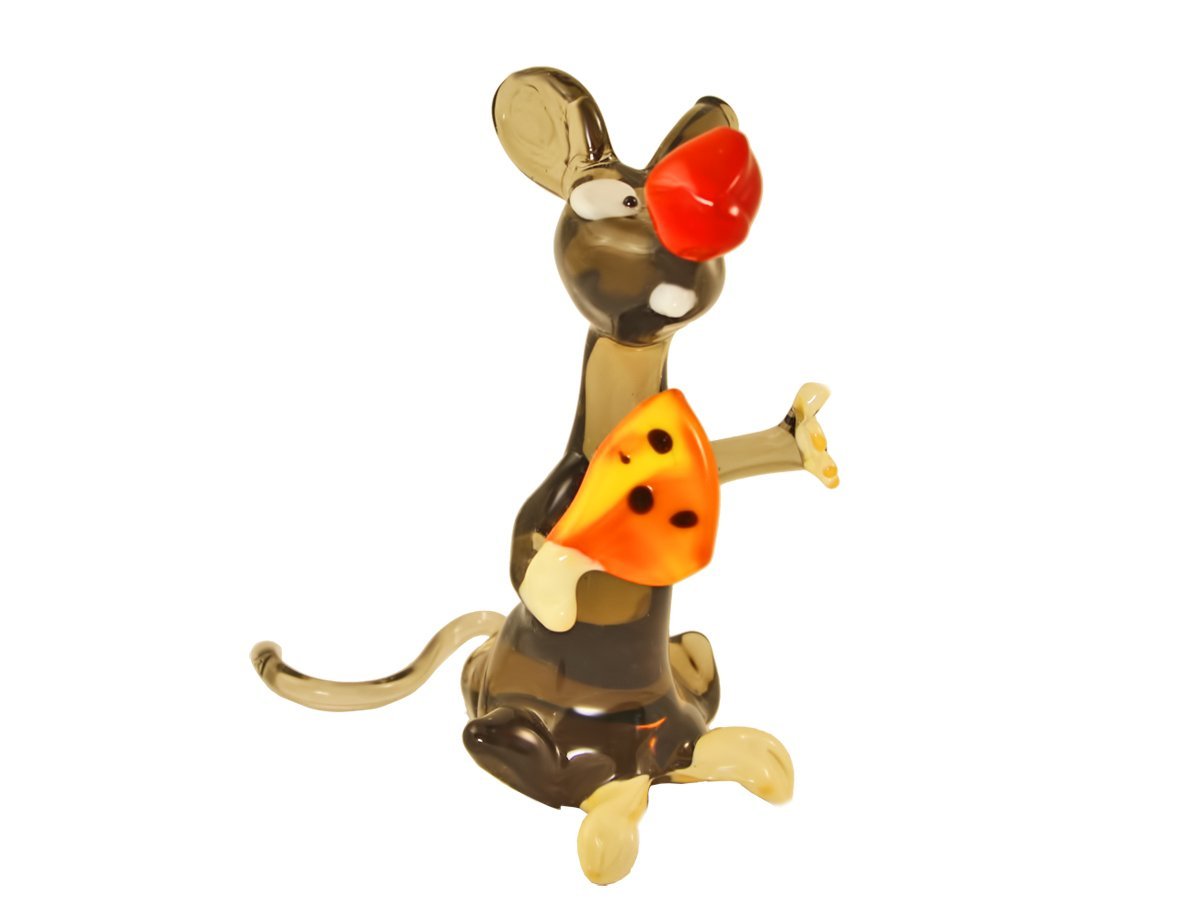 Стеклянная фигурка мыши  -  купить в интернет-магазине Белый Барс - фото