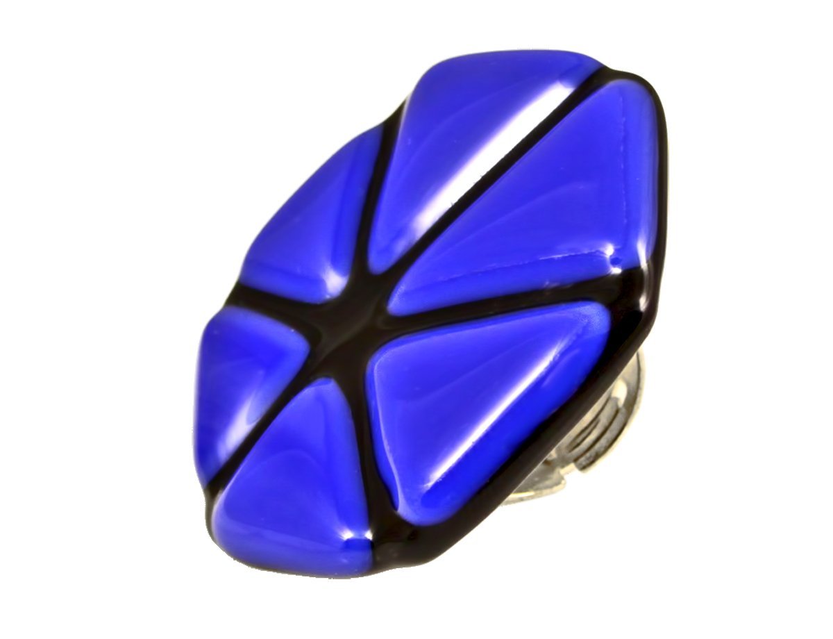 Кольцо черного и синего цветов Murano -  купить в интернет-магазине Белый Барс - фото