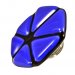 Кольцо черного и синего цветов Murano