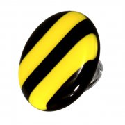 Кольцо желтое с черным Murano