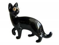 Черная кошка фигурка