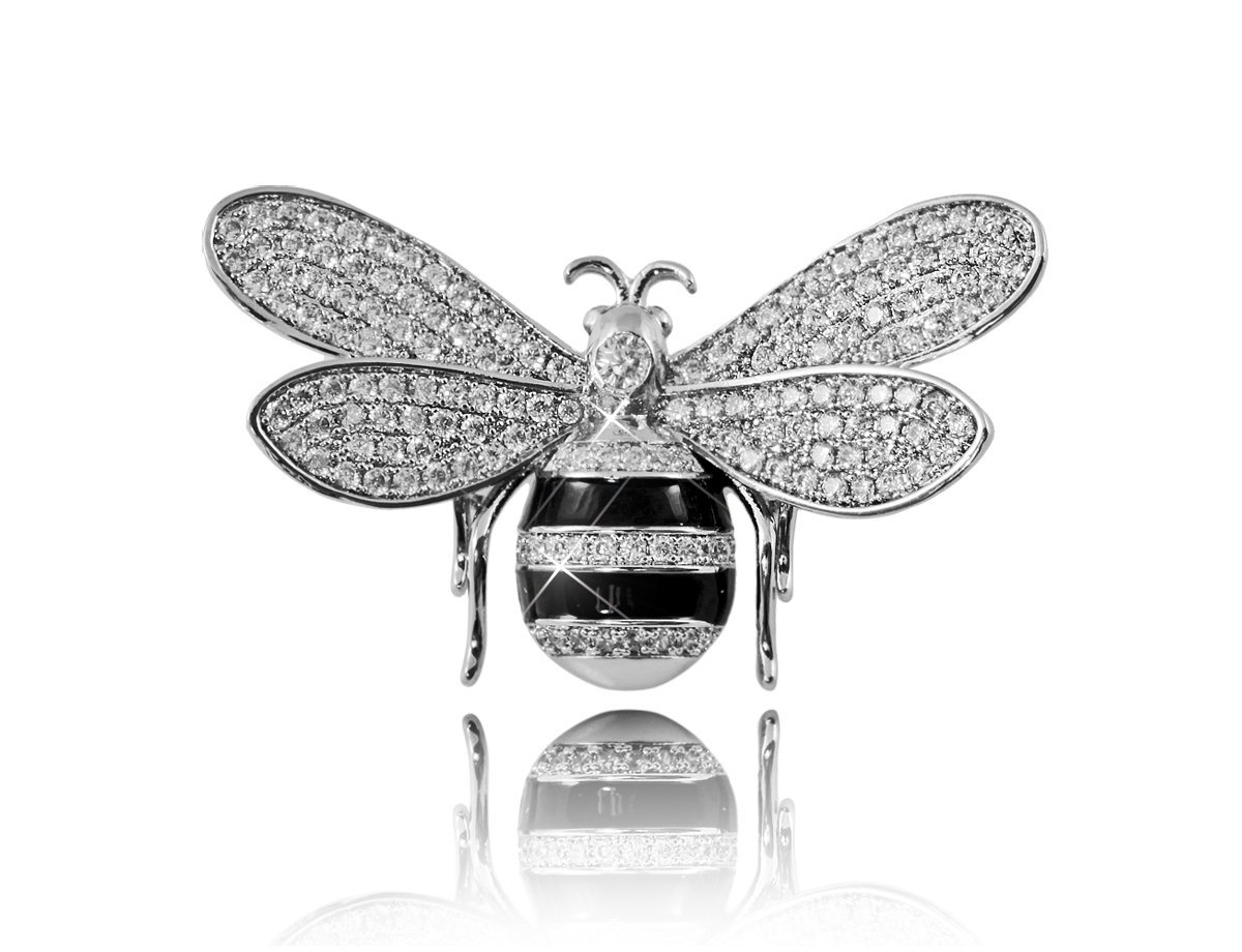 Брошь Пчела Сrystal​ -  купить в интернет-магазине Белый Барс - фото